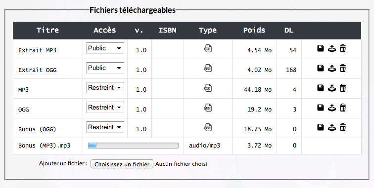 Biblys 2.2 : Gestion des fichiers téléchargeables